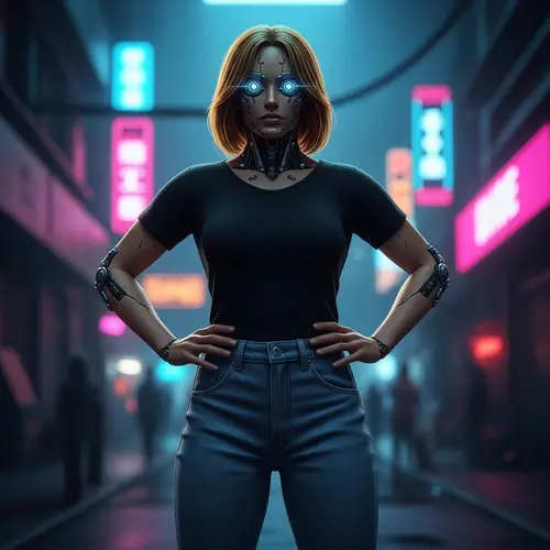 Golden-Haired Android 18 - Technologically Advanced Being