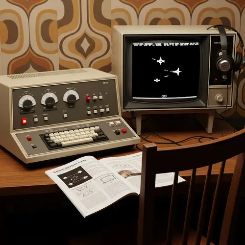 Vintage Computer Game Setup from 1971