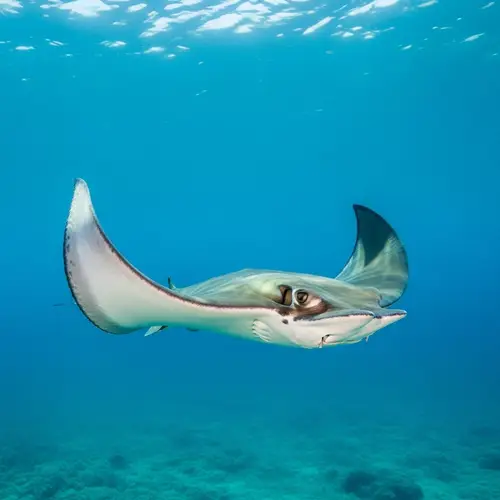 Dreamlike Stingray Gliding Through Ocean Depths