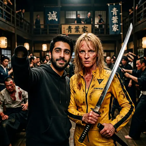 Epic Selfie with Kill Bill's Uma Thurman