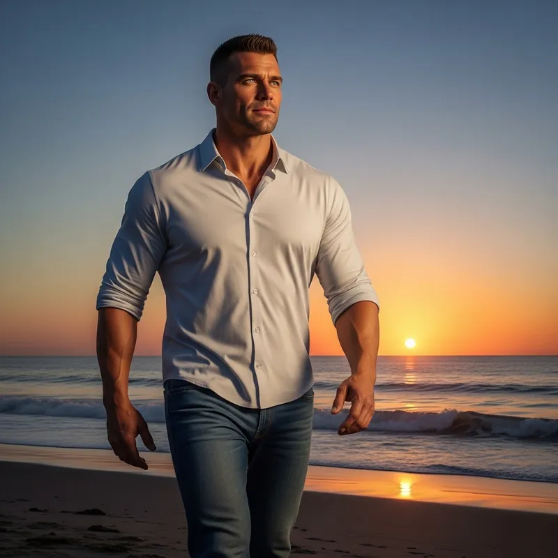 Dean Winchester Lookalike Walks Ocean Sunset