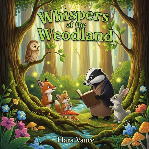 Magical Forest Children's Book Cover Illustration