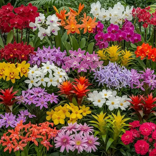 Colombian Flowers: Orchids, Amazon Lily, Roses & Guzmania Bromeliads