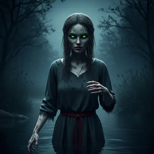Eerie Rusalka: Dark Night River Encounter