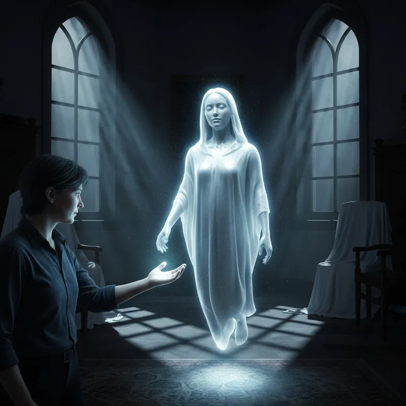 Friendly Encounter: Person Making Friends with Spirit