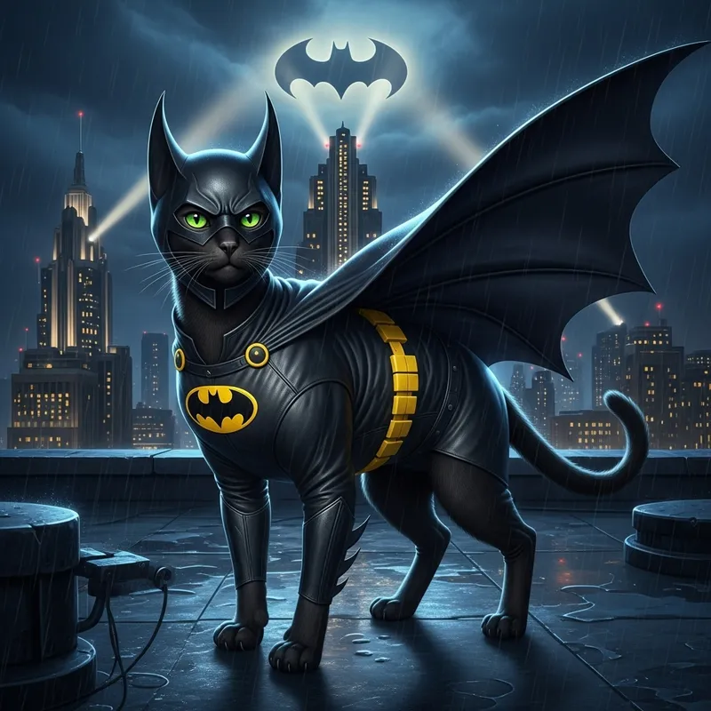 Cat in Batman Costume | Best Feline Superhero Impersonation