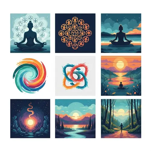 Vibrant Abstract Images of Mental Health Recovery Practices