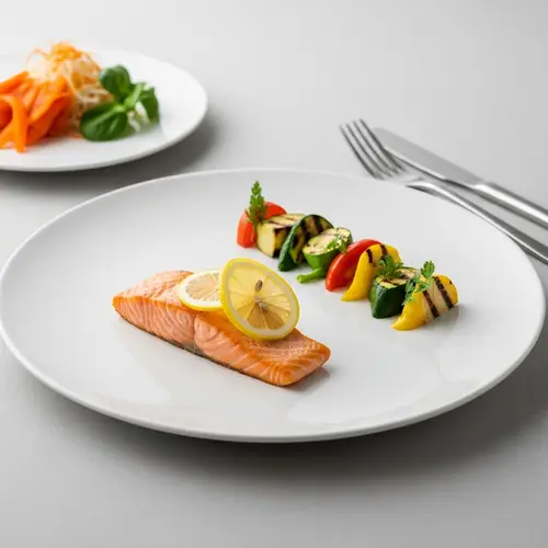 Exquisite Seared Salmon with Grilled Vegetables - Recipe Book
