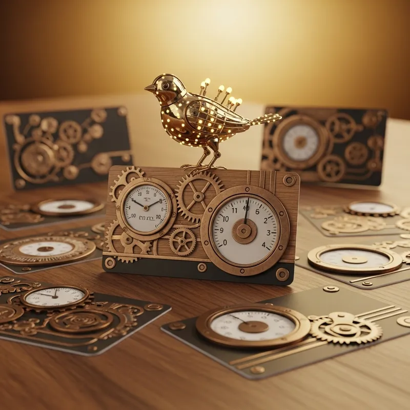 Retro-Futuristic Gift Cards: Vintage Designs & Tech Fusion Retro-Futuristic Gift Cards: Vintage Designs & Tech Fusion