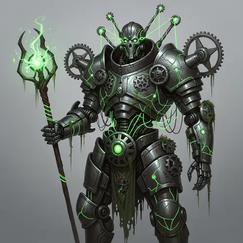 Machine Necromancer: Metal Mechanism Entity with Ethereal Power