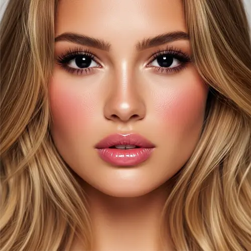 Stunning Blonde Woman with Radiant Features | Model Look Beauty