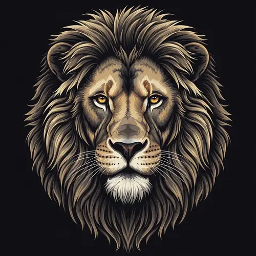 3D Lion Face T-Shirt Design | Majestic Mane & Piercing Eyes