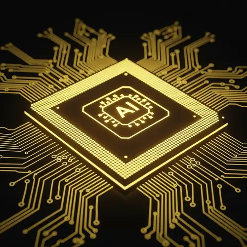 Innovative AI-Enhanced CPU in Warm Yellow Shade