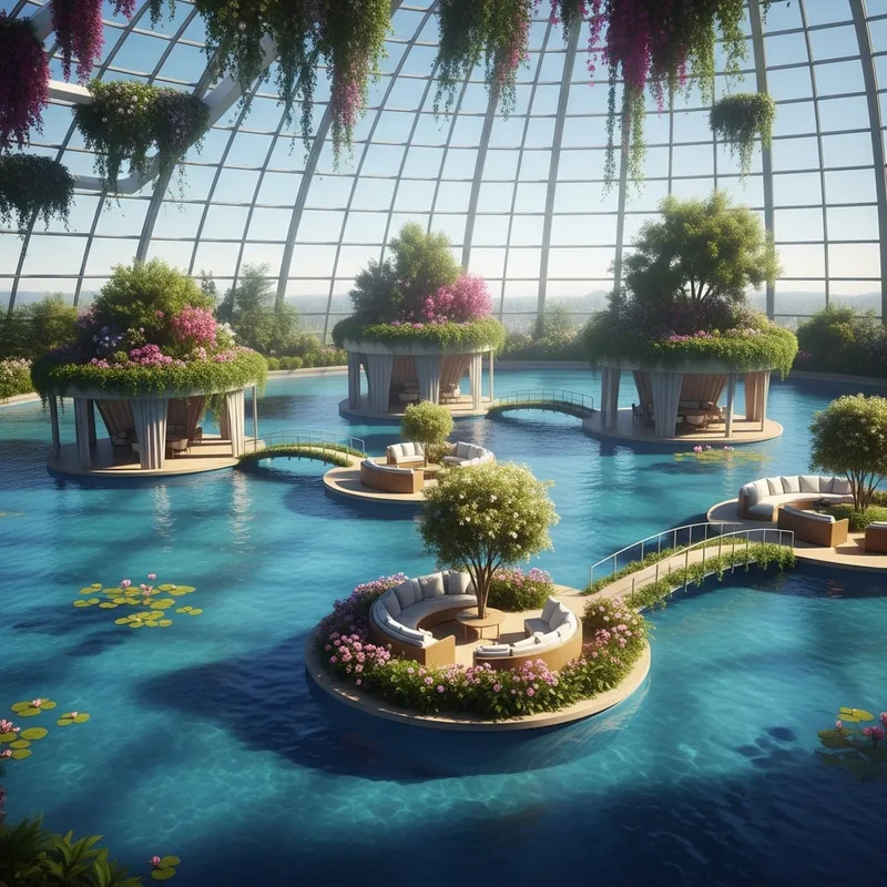 Futuristic Dome Paradise: Relaxation & Nature Fusion