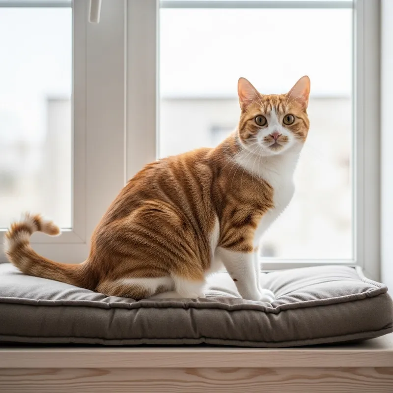 Ginger and White Adult Domestic Shorthair Cat