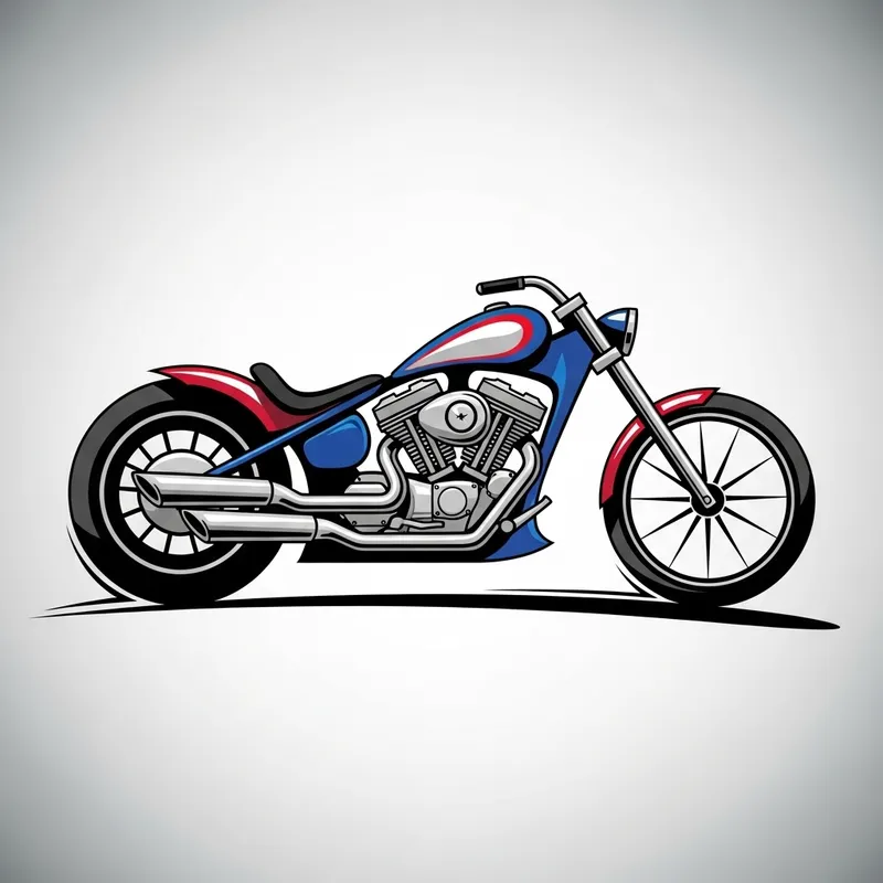 Stylized Motorcycle Icon: Moto Icono Design