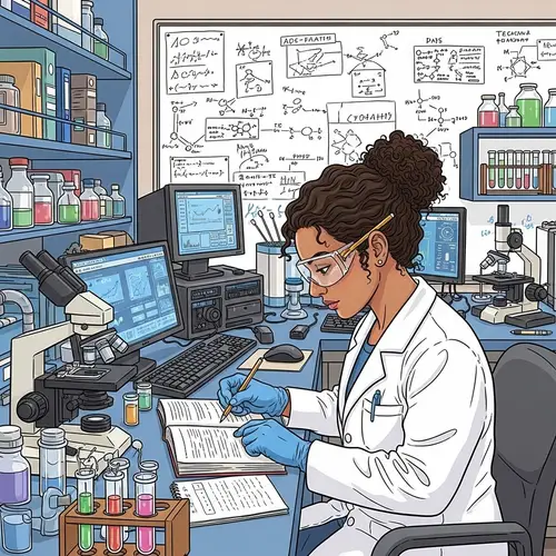 Anime Style Researching Scientist - South Asian Female