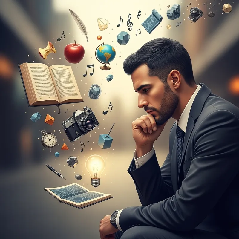 Thoughtful Hispanic Man Absorbing Ideas