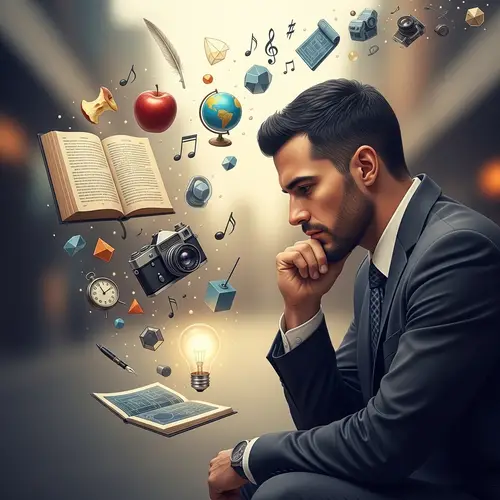 Thoughtful Hispanic Man Absorbing Ideas