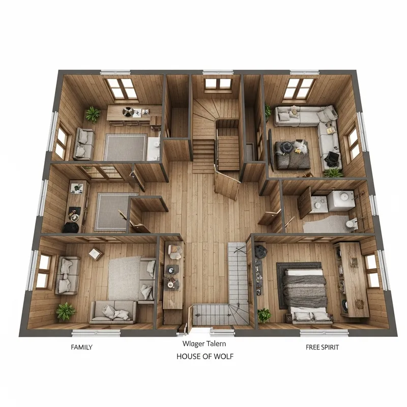 Architectural Plan of House of Wolf | Vikings Student Quarters Architectural Plan of House of Wolf | Vikings Student Quarters