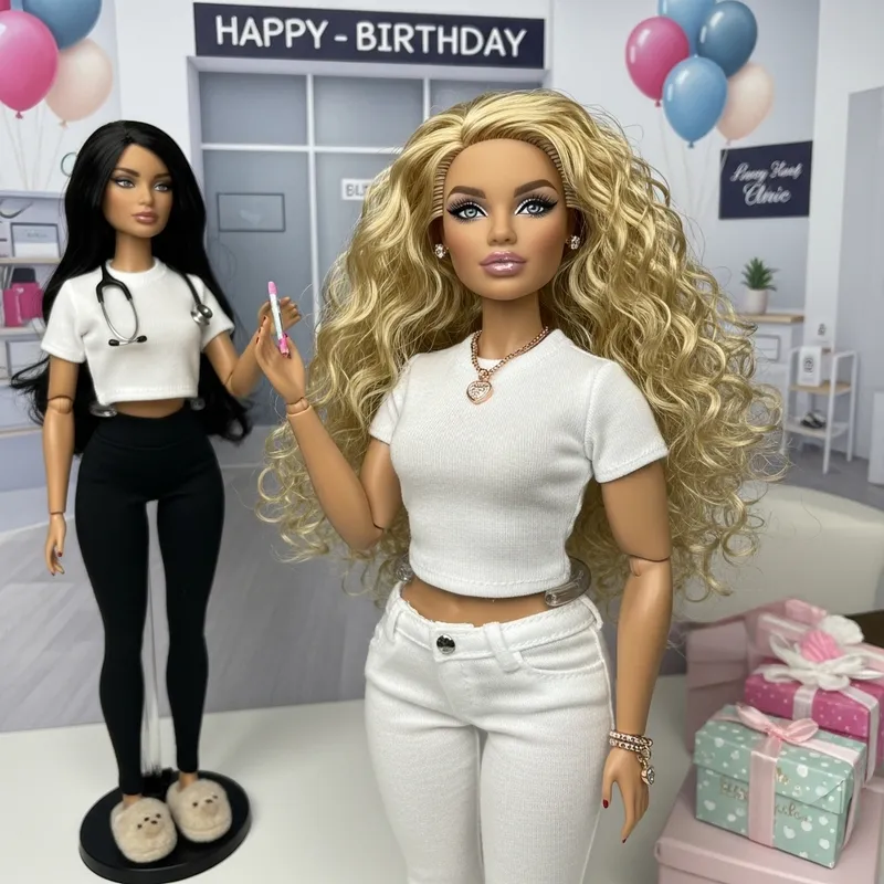 Gorgeous White Bratz Doll with Long Curly Hair & Stylish Accessories