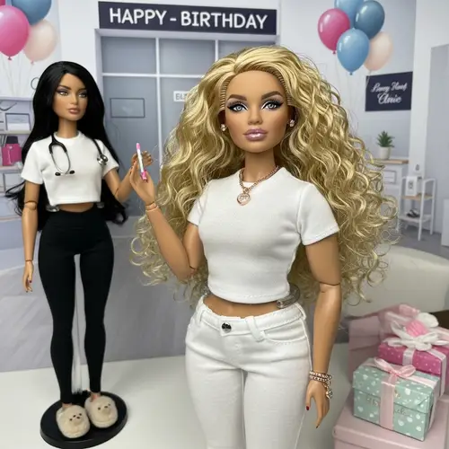 High-Quality White Bratz Doll with Realistic Features and HD Details