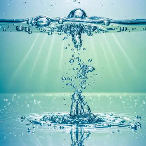 Abstract Sparkling Water Art | Shimmering Patterns in Pastel Blues & Greens