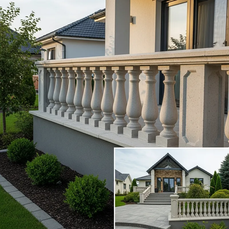 Modern Style Concrete Balustrade for Home Decoration
