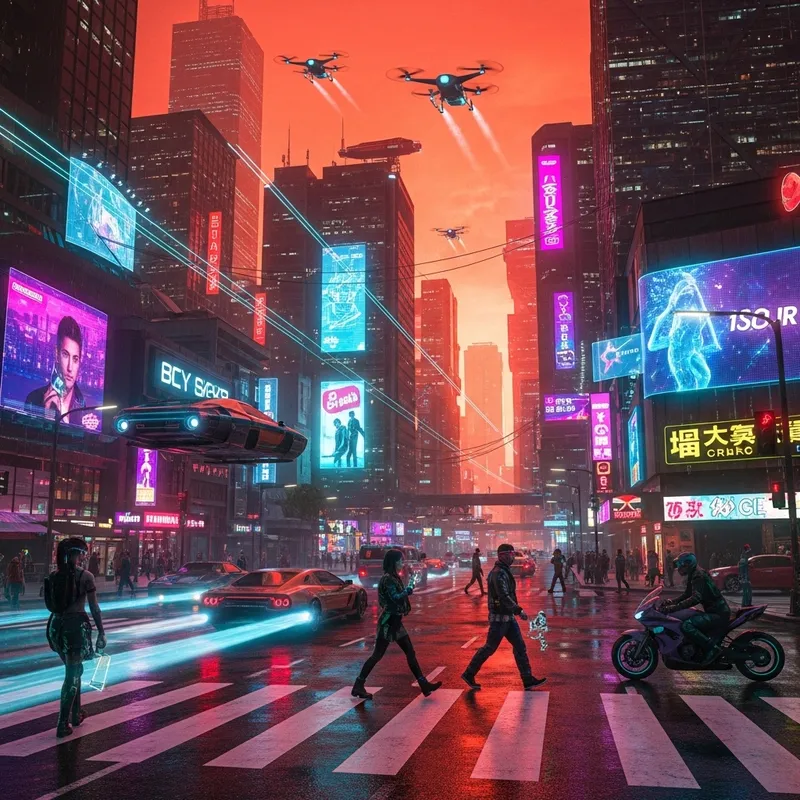 Explore the Vibrant Cyberpunk Cityscape