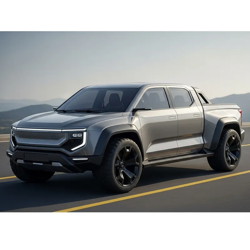 Futuristic Electric Truck Design | Modern Rivian Cybertruck Mix