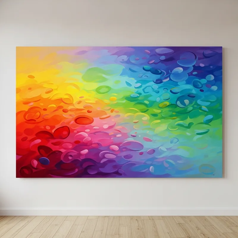 Colorful Abstract Art on Canvas - Stunning Visual Masterpiece
