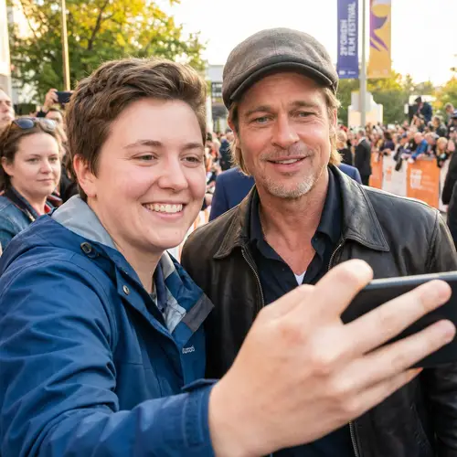 My Memorable Photo with Brad Pitt
