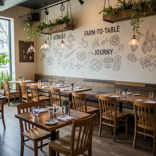 Eco-Friendly Restaurant Interior Design with Sustainable Elements | Tranquil Atmosphere
