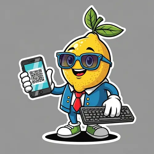 Cheerful Cartoon Lemon Character Sticker Design