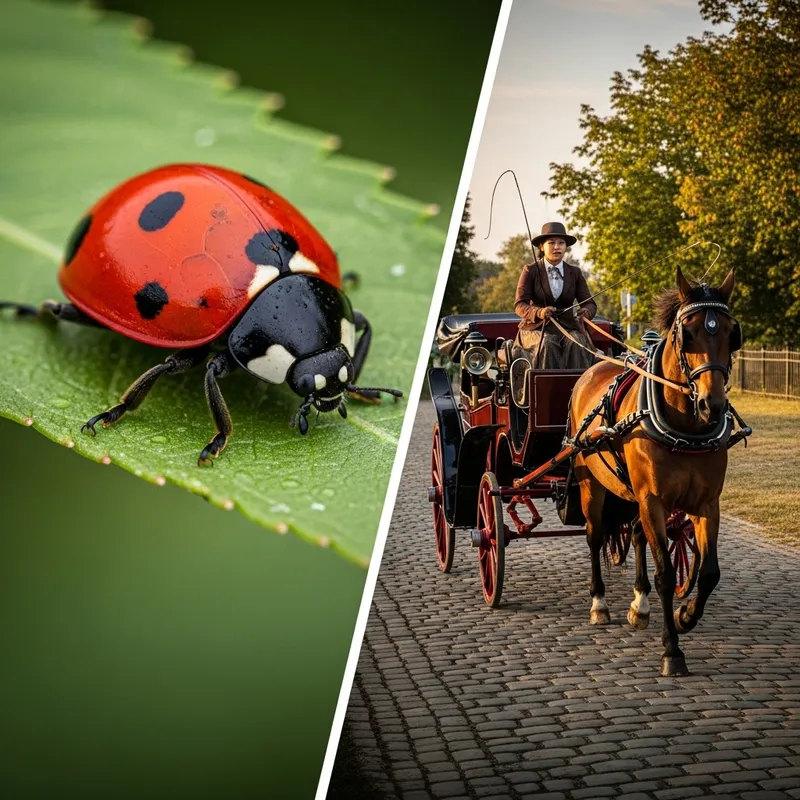 Ladybug and Horse-Drawn Carriage Enchantment