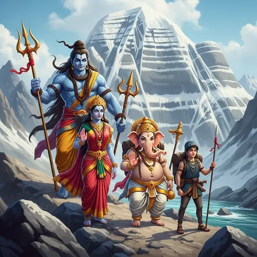 Family Adventure Quest in Kailash with Mythical Figures