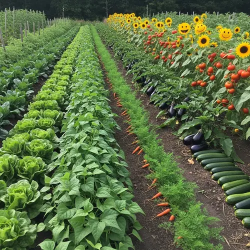 Vibrant Vegetable Garden: A Bounty of Fresh Harvest