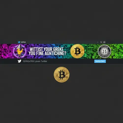 Colorful Cryptocurrency Twitter Header | 1500x1500 Pixels