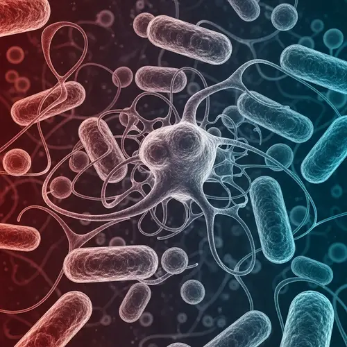 Abstract Bacteria Art: Intricate Shapes & Swirling Forms