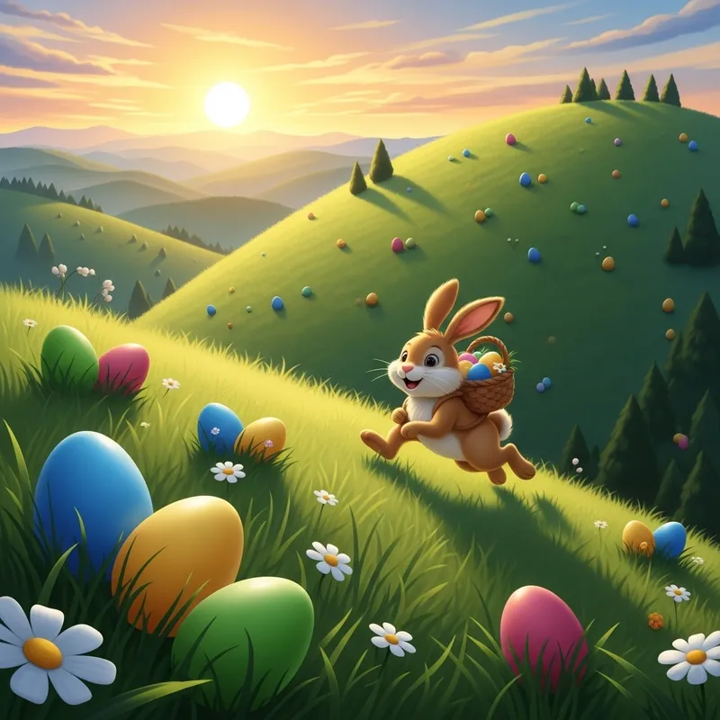 Joyful Easter Bunny on Green Mountain | Easter Egg Hunt Joyful Easter Bunny on Green Mountain | Easter Egg Hunt
