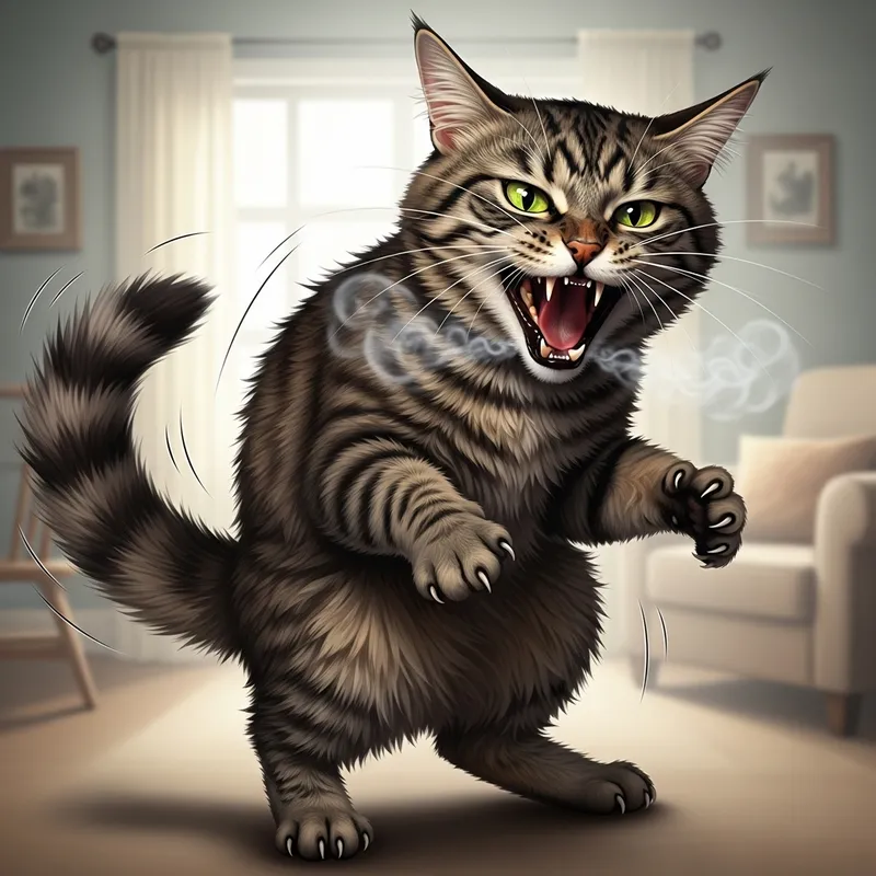 Furious Feline Encounter | Angry Cat