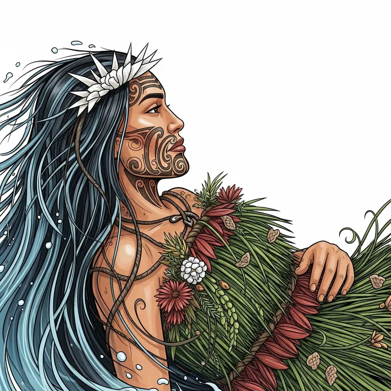 Papatūānuku - Māori Earth Mother: Vibrant New Zealand Artwork