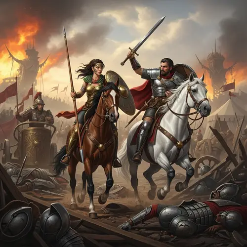 Epic Warriors in Battle: A Tale of Courage