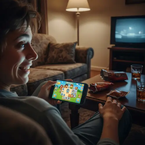 Intoxicated Individual Playing Homescapes Mobile Game