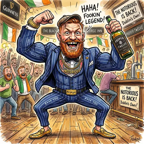 Conor McGregor Funny Caricature - Hilarious Artwork