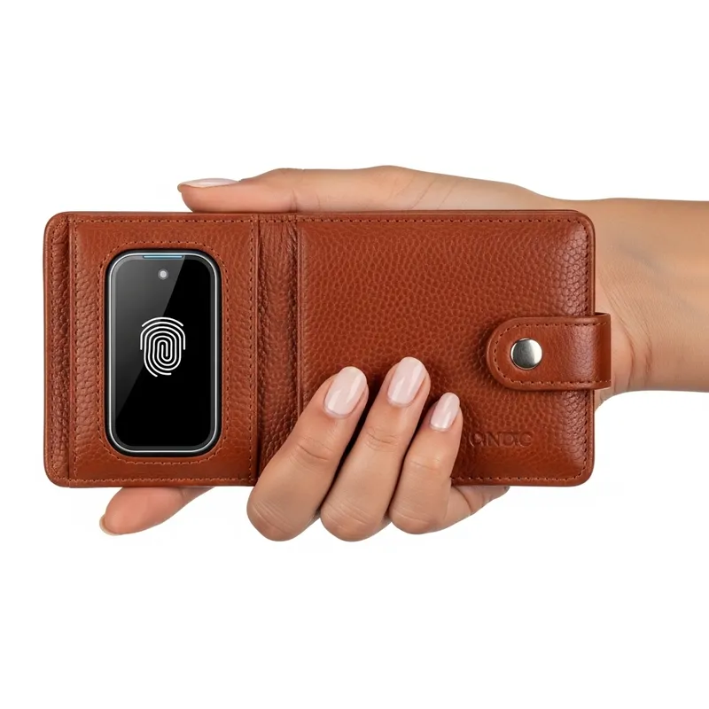 Luxurious Leather Wallet with Fingerprint Scanner Luxurious Leather Wallet with Fingerprint Scanner