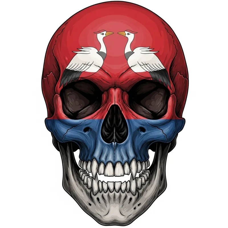 Ethereal Skeleton Head & Mon Flag Design