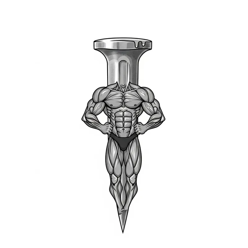 Muscular Nail: Embodying Strength and Masculinity