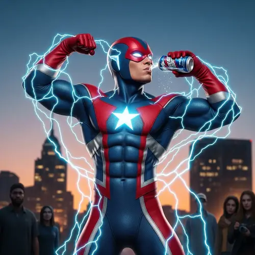 Powerful Superhero in Action | Striking Outfit in Bold Colors