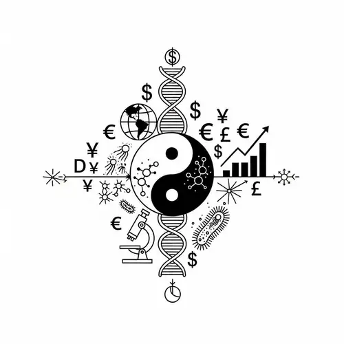 Yin and Yang Tattoo Design Integrating Biology and International Business